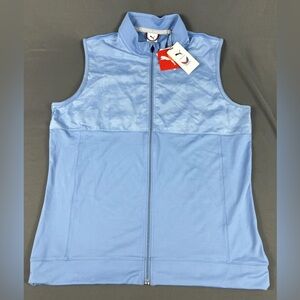 Puma Golf Vest Volition America Camo Cover Print Full Zip Medium Blue Polyester